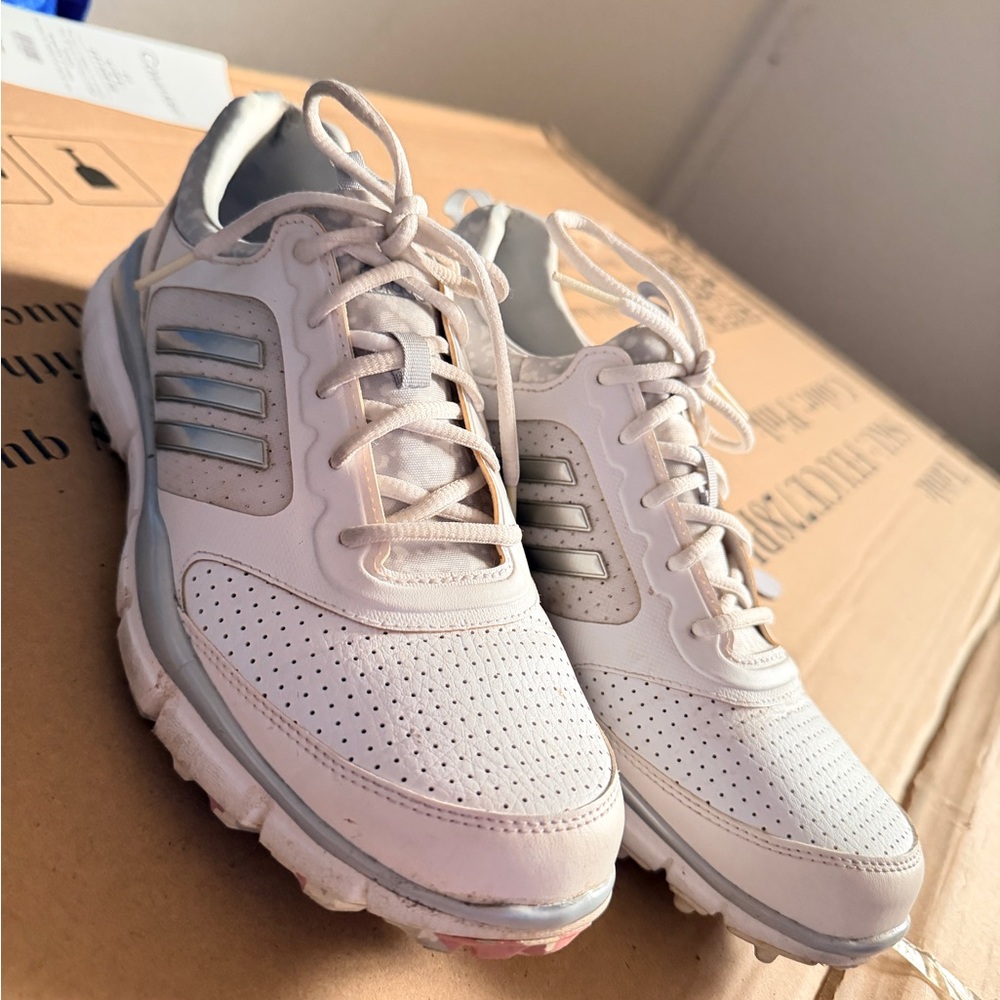 Adidas Women's White and Gray Sneakers